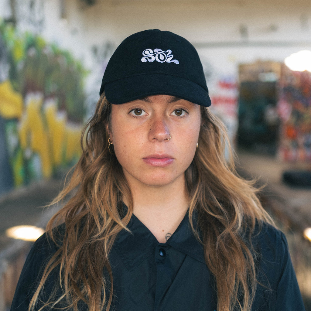 embroidered logo cap